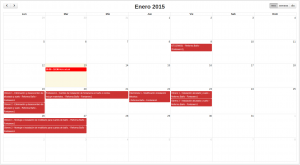 Calendario para gestión orden de trabajo