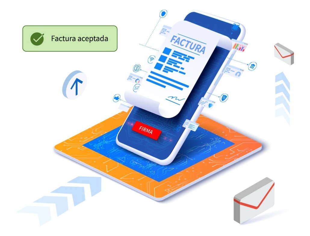 Ilustración sobre la Facturación electrónica obligatoria en España