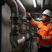 Facility Manager revisando tuberías