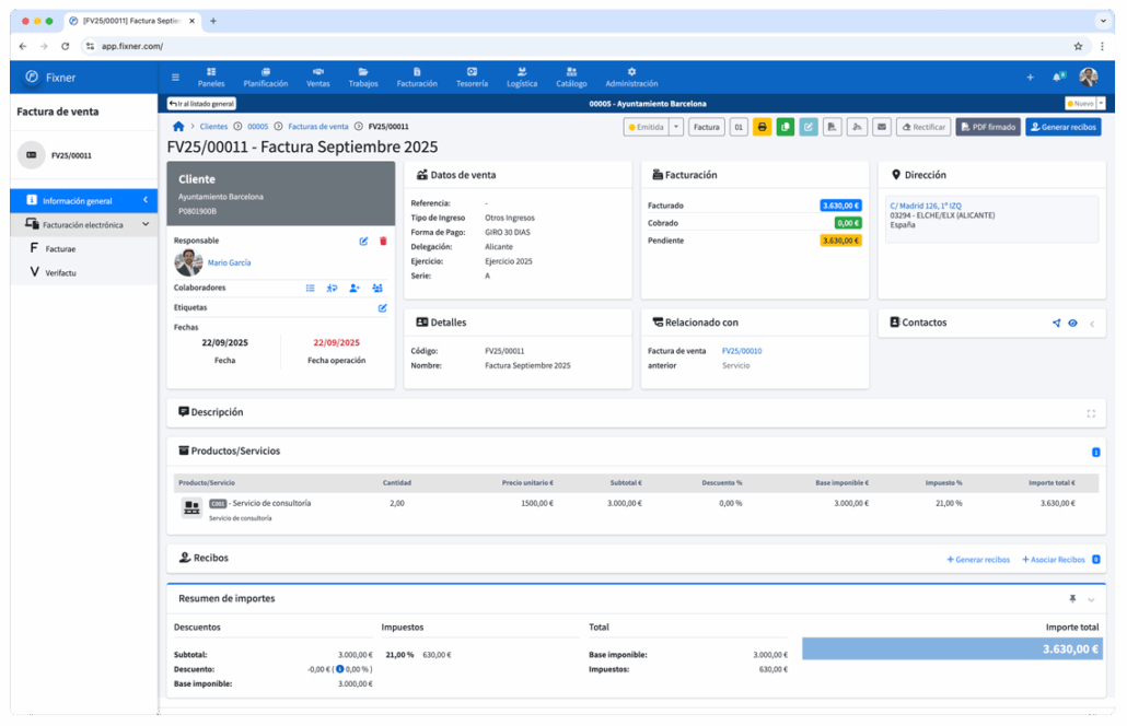 Fixner programa con verifactu para PYMEs