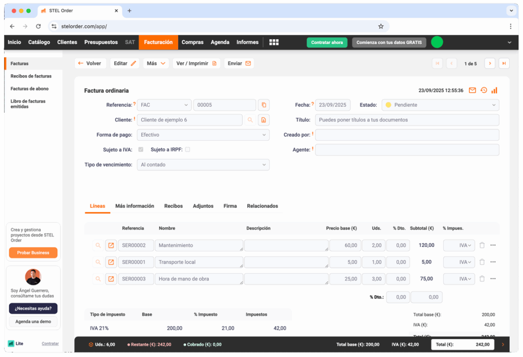 Stel Order programa con verifactu