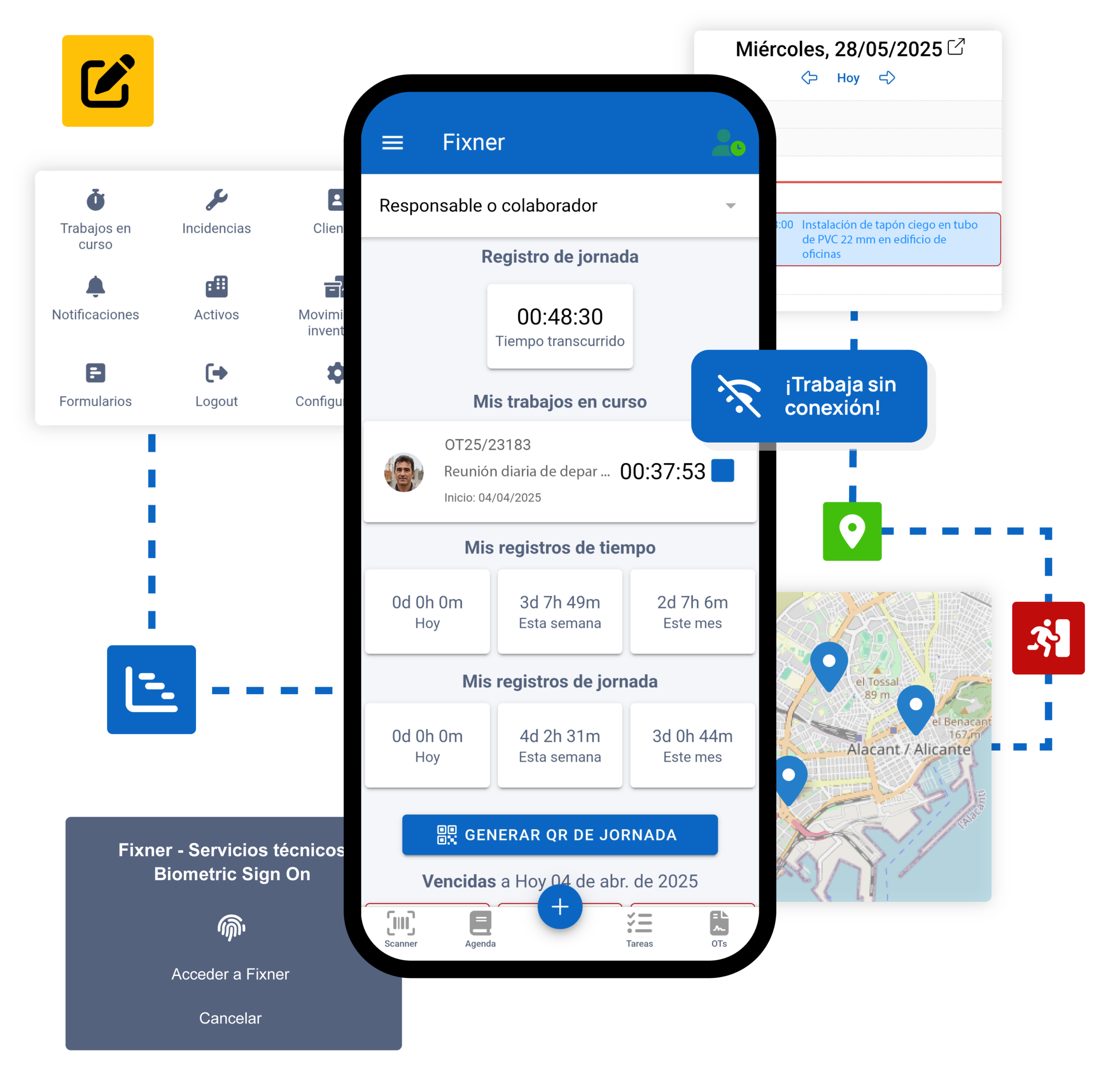 App móvil complementaria del Software para empresas de servicios Fixner