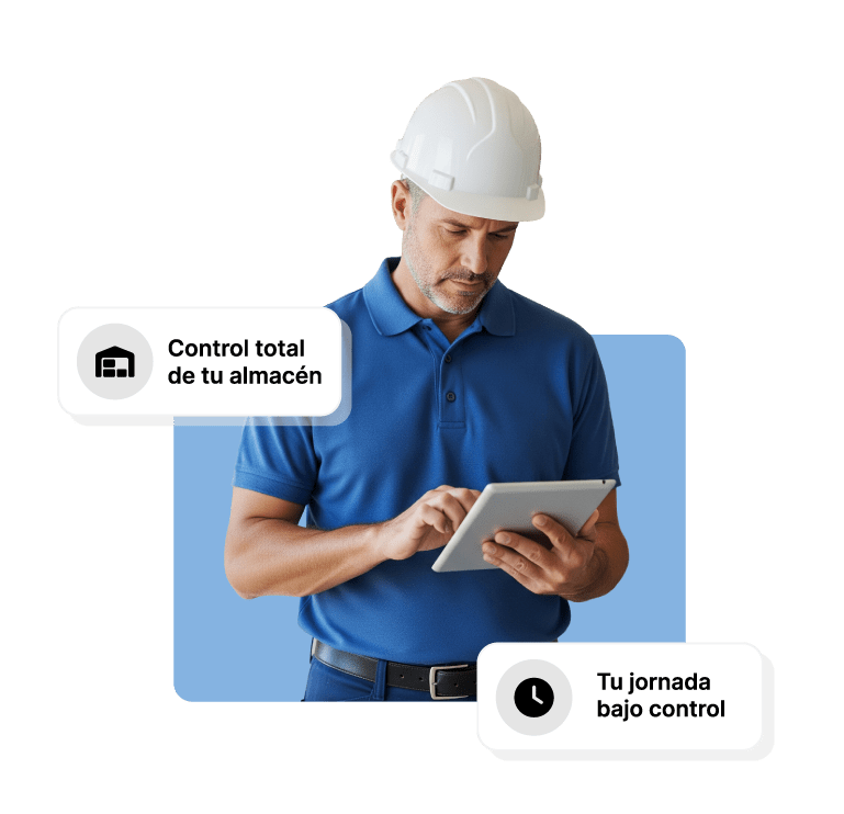 Con Fixner controlas tu almacén y tu jornada de trabajo