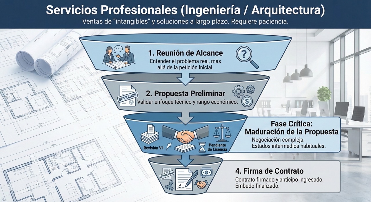 Embudo de ventas para Servicios profesionales