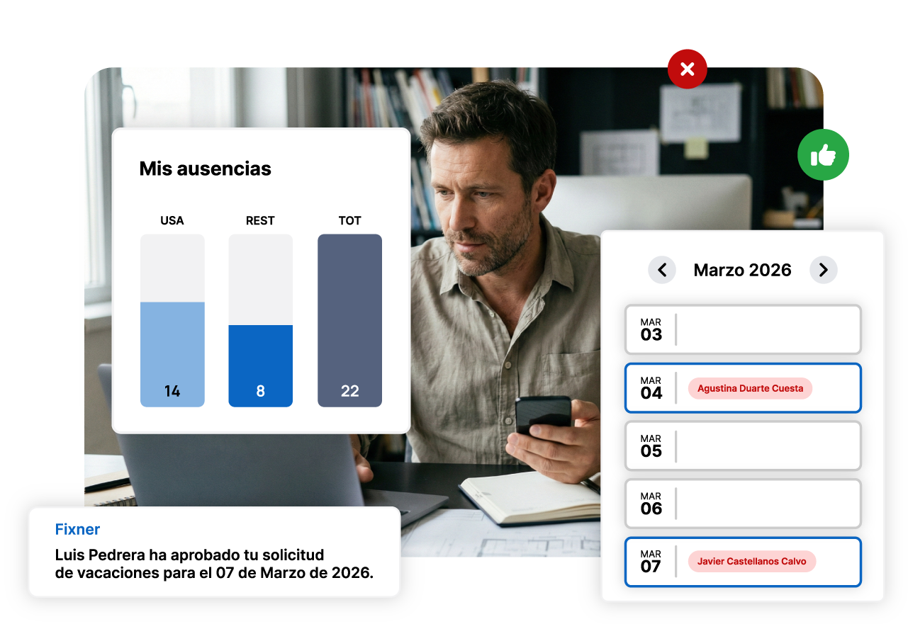 Fixner Gestión de vacaciones y ausencias simplificada